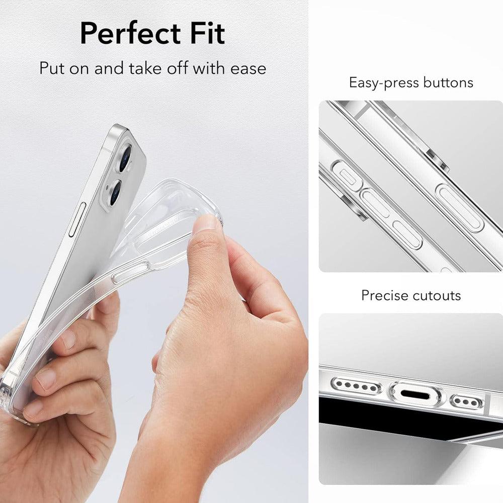 Aibex Designed for Apple iPhone 15 Plus Cover | Camera Protection Back Cover Case (TPU + Polycarbonate | Crystal Transparent) - Aibex
